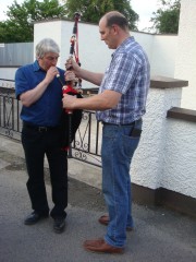 Our Friends In The North Ep 3 learning the uileann pipes with Rodney in Raphoe