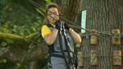 Laureen O'Dowd tackles the Rope walk in Lough Key Forest Park. SHAKEDOWN THE TOWN, RTE TWO 