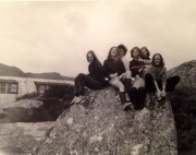 Family with Huts, Dogs Bay