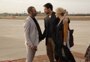 TYRANT - Pictured: (L-R) Ashraf Barhom as Jamal, Adam Rayner as Barry, Jennifer Finnegan as Molly. CR: Patrick Harbron/FX