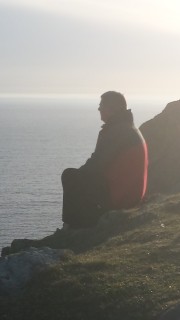 John on cliffs at Slieve Liag Co. Donegal Creedons Wild Atlantic Way