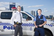 Detective Ciaran Cleary, a ten year veteran of the WA police force with recent recruit  Officer Joe Connolly.