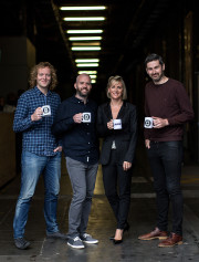 Pictured (L-R) Ken Early, Eoin McDevitt and Ciaran Murphy from Second Captains alongside Jane Chmara, Marketing Manager, Mars Ireland