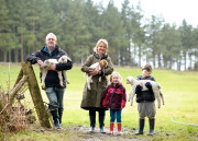 Siobhán Ní Ghairbhith and family, of St Tola's Goats Cheese Inagh