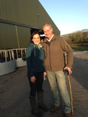 (06)Ear to the Ground presenter Ella McSweeney with David Johnson on his beef farm near Redcross, Co Wicklow)