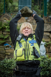 Happy Valley - Series 2 CATHERINE CAWOOD (Sarah Lancashire) tries to kill the sheep