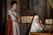 Outlander Season 2 Pictured: Caitriona Balfe as  Claire Randall  and Frances De La Tour  as Mother Hildegarde at  L'Hospital Des Anges