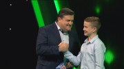 Simon Delaney celebrates with contestant Noah Scolard on I've Got Your Back, Thursday 12th May, RT+ë2, 5pm