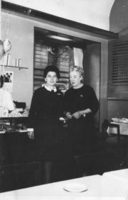 004 Margaret Kearney Taylor (right), owner of the Embassy Tearoom with a member of her staff