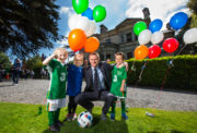 UEFA EURO 2016 Matilda Byrne, Kyle Mooney and Kyle Doyle with Damien Duff 1/6/2016