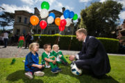 UEFA EURO 2016 Matilda Byrne, Kyle Doyle and Kyle Mooney with Darragh Maloney 1/6/2016