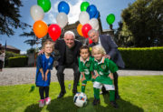 UEFA EURO 2016 Matilda Byrne, Kyle Doyle and Kyle Mooney with Eamon Dunphy and John Giles 1/6/2016