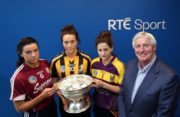 Michael Lyster with Camogie semi-finalists