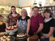 Nevens Irish Food Trails (05)Nevens Irish Trails (Feb 1st)Neven with Colette OFarrell Miss Marples Tearooms (left of Neven in picture and staff)