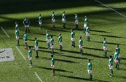 Irish Rugby: Four Days in November Ireland team face the Haka in a shape of eight in memory of Anthony Foley of Munster 5/11/2016