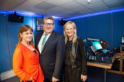 Teresa Mannion, RTE Regional Reporter  and Pat McGrath RTE Western Correspondent and Dee Forbes, RTE DG at the opening of the New RTE Western Regional TV and Radios Studios at GMIT. Photo:Andrew Downes, xposure