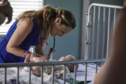 Home and Away Ep 6676 Tori (PENNY MCNAMEE) performs checks on baby Luc. (4)