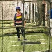 Tastes Like Home, Series 2, ep6 Catherine Fulvio in the Batting Cages