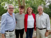 Mary McAleese and Brandon Martin with his gay fosterparents Vivian Cummins and Erney Breytenbach