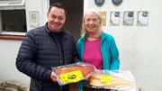 Neven Maguire with Sally Barnes of the Woodcock Smokery, )Neven's Irish Seafood Trails. (New series, programme two, Wednesday January 16th).