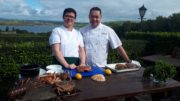 Neven with chef Vicky Gilshenan at Casey's Hotel, Baltimore. Neven's Irish Seafood Trails. New series, programme two, Wednesday January 16th.