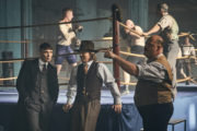 Cillian Murphy (Tommy Shelby), Aidan Gillen (Aberama Gold) and Daniel Fearn (King Maine) - Peaky Blinders Season 4_High-Res_EP404_IMG09