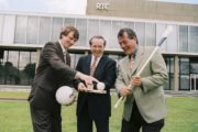 Launch of 'The Sunday Game' (1997) L-R Michael Lyster, Marty Morrissey and Ger Canning The Sunday Game Image Ref. No. 2353/063