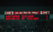 A view of the scoreboard 17/11/1993 - For Scannal, 'Windsor Park'