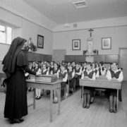 A nun teaching