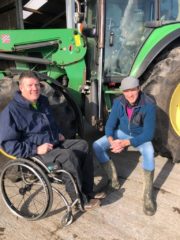 ETTG Series 27, TX3_2a_Wheelchair Hurling - Darragh McCullough with farmer and wheelchair hurler, Pat Carty