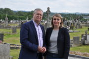 Joe Duffy & Freya McClements at cemetery - Chidlren of the Troubles