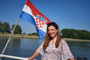 Catherine Fulvio on the Kompa Ferry - Tastes Like Home, Series 4, Ep 5.