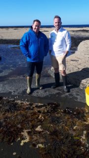 Neven Maguire with Evan Talty of Wild Irish Seaweeds.  Neven's Irish Seafood Trails