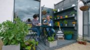 (14)GROW COOK EAT, new series, prog three. Wednesday April 1st, RTÉ One. Presenters Michael Kelly and Karen O'Donohoe in their Container Corne