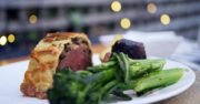 Catherine Celebrates Christmas 2020 Main Course Beef Wellington with Mushrooms and Red Onion Gravy Roasted Potatoes with Tenderstem Broccoli and Creamy Tarragon Dressing 003 copy