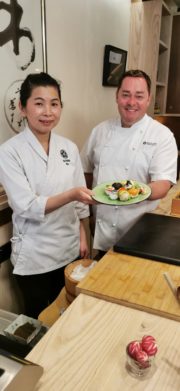 Neven Maguire with Yoshimi Hayakawa of WA Sushi in Galway City (pic 2), final programme, Neven's Irish Seafood Trails, Feb 17th