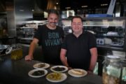 Neven Maguire with Spanish TV chef Santi Taura, at Cor Barra