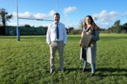 Neureka - Monaghan Rugby Player Mark McArdle with TCD Prof Claire Gillan
