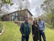 Room to Improve, series 13, episode 3, Blessington, Dermot Bannon pictured with homeowners Hilary and Paul Fairbrother at a home used to help inspire their build