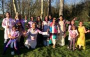 Hindus in Newbridge, Co. Kildare, gathered for Holi celebrations, which involve amongst other things, daubing each other with coloured dyes.