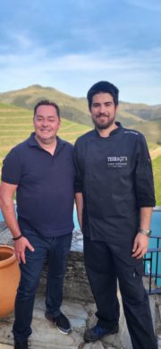 (41)Neven with chef André Carvalho at Terraçu's restaurant in the Douro Valley ((Neven's Portuguese Food Trails, final episode,September 12th)