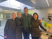 Dermot Bannon's Incredible Homes, Spain, Dermot, Horzion House owner Fina Puigdevall and her daughters. Fina is a two star michellin chef of Les Cols