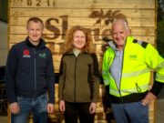 (48) Home Grown programme four, Monday November 28th, RTÉ One. Presenter Kitty Scully with Ed Tobin (left) and John Stafford of Slaney farms. (