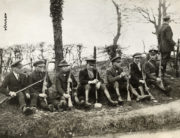 Irish Free Army Sitting down with Rifles