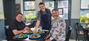 (02)Neven with Maria and Johnnie Begley at the Connemara Greenway Cafe and Restaurant. (Neven's Greenway Food Trails,prog two, January 11th, RTÉ