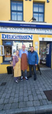 (02)Neven's Greenway Food Trails, new, programme two, January 11th. Neven with Sally and Brendan Madden at the Connemara Hamper