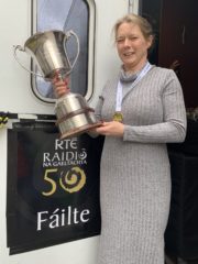 Bríd Ní Mhaoilchiaráin, winner of Corn Uí Riada, at the RnaG Ródaí