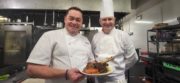 (06)Neven with Chef Christopher Fitzmaurice at the Granville Hotel, Waterford. Final programme of Neven's Greenway Food Trails