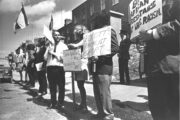 An anti-apartheid demonstration in Rathmines, 1969